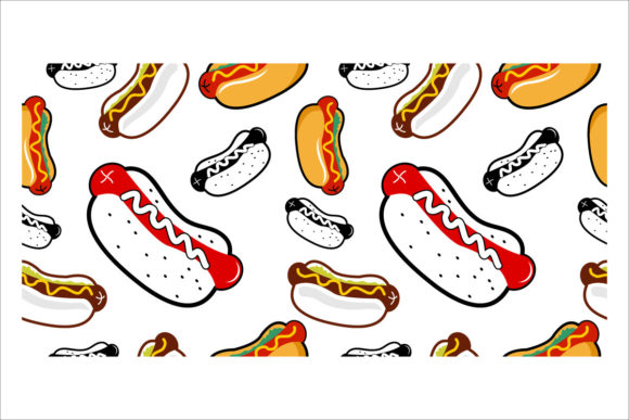 Cartoon Hot Dog Seamless Pattern Reviewed