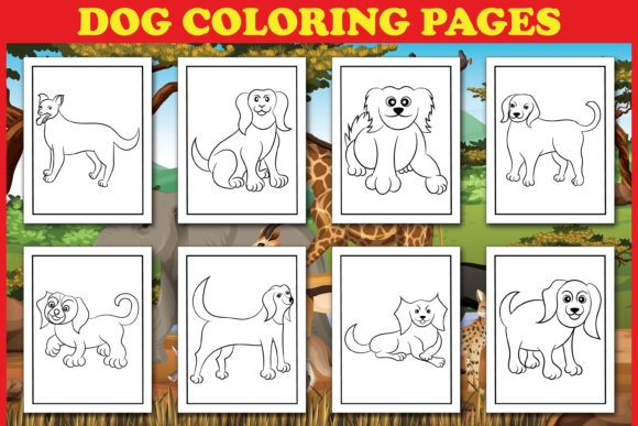 Dog Coloring Pages for Kids Vol-01