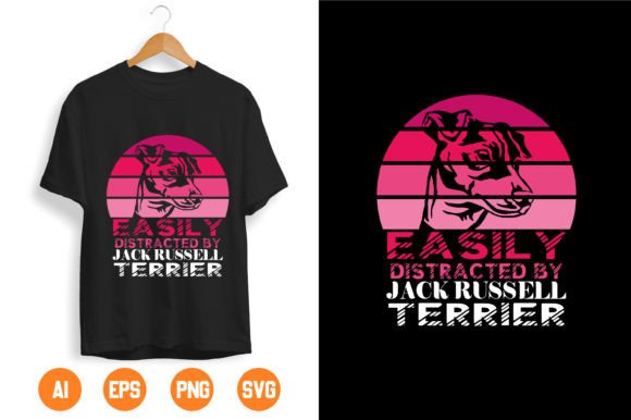 Easily Distracted by Jack Russell: Dog T-shirt Design 170 Review