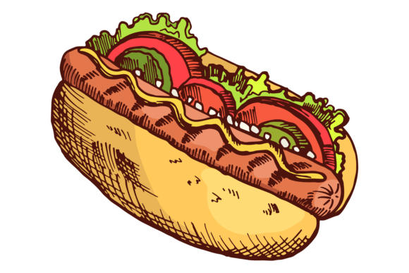 Hot Dog. Hand Drawn Street Food Symbol – A Designer's Take