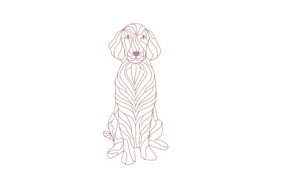 Reviewing the Adult Coloring Page, Dog for Embroidery