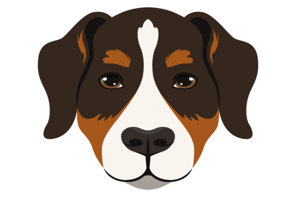 Sennenhund Face Icon: A Designer's Take on the Swiss Mountain Dog