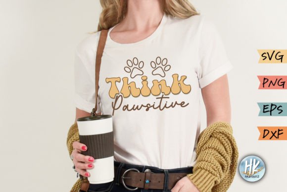 Think Pawsitive Funny Retro SVG: A Design Review